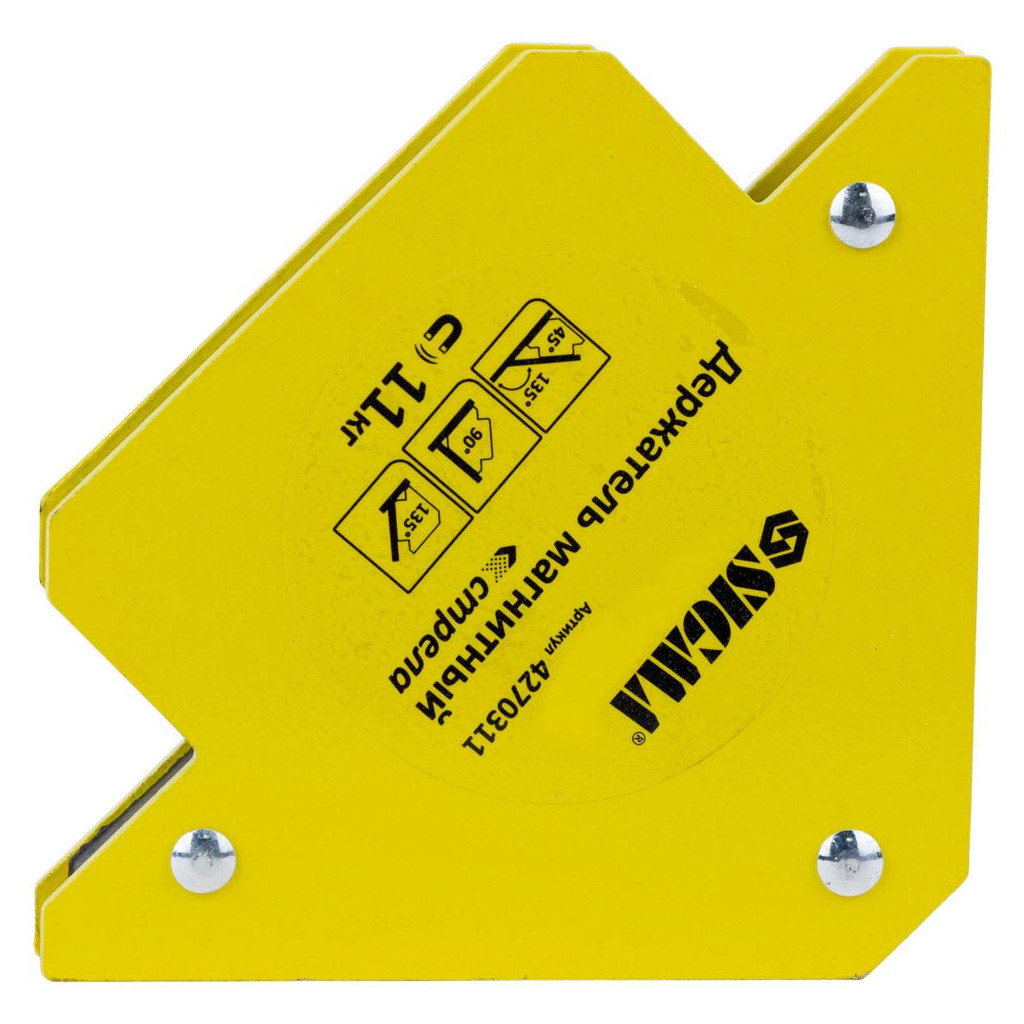 Магніт для зварювання Sigma стріла 11кг 75x65мм (45,90,135°) (4270311) - изображение 2