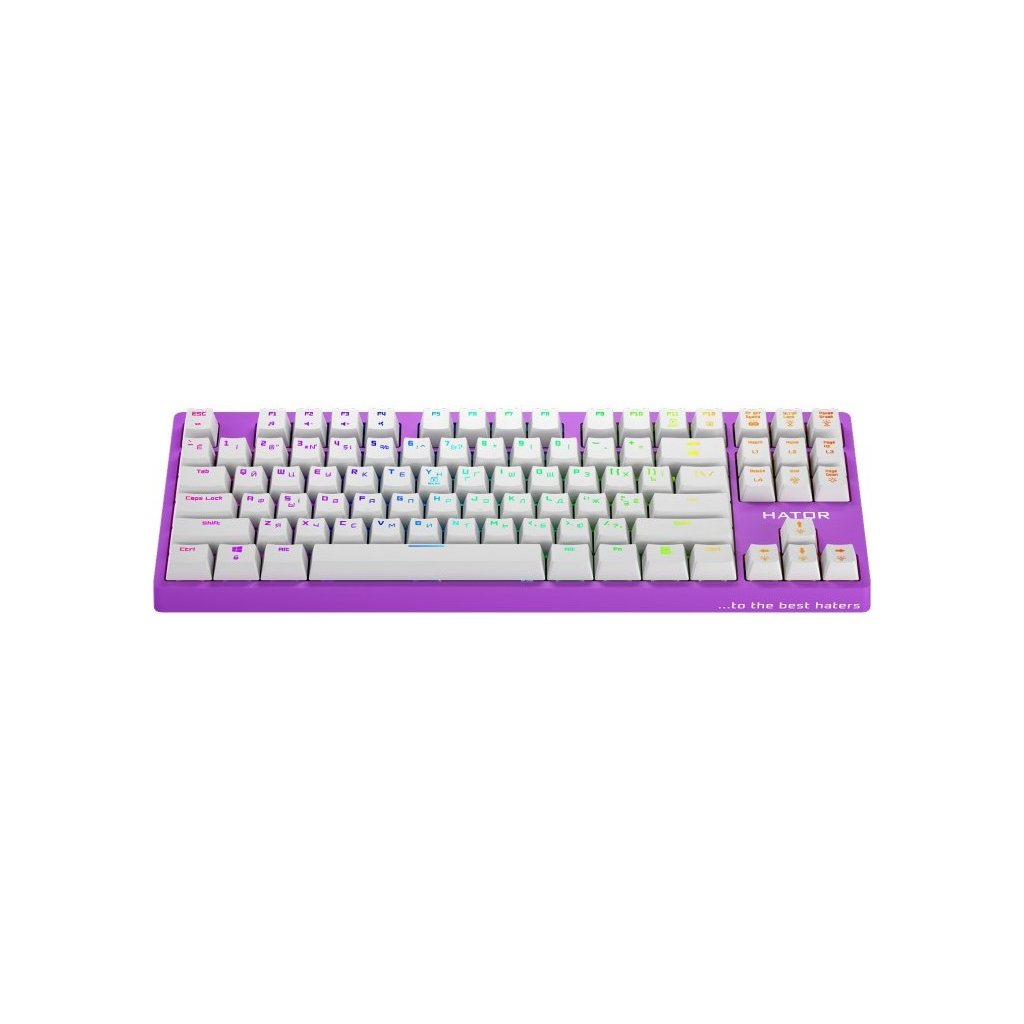 Клавіатура Hator Rockfall EVO TKL Kailh Optical Lilac (HTK-633) - зображення 3