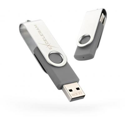 USB флеш накопичувач eXceleram 32GB P1 Series Silver/Gray USB 2.0 (EXP1U2SIG32) - зображення 1