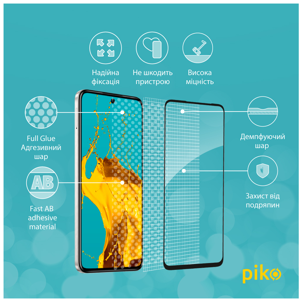 Скло захисне Piko Full Glue Infinix Hot 50 Pro Black (1283126598586) - зображення 3