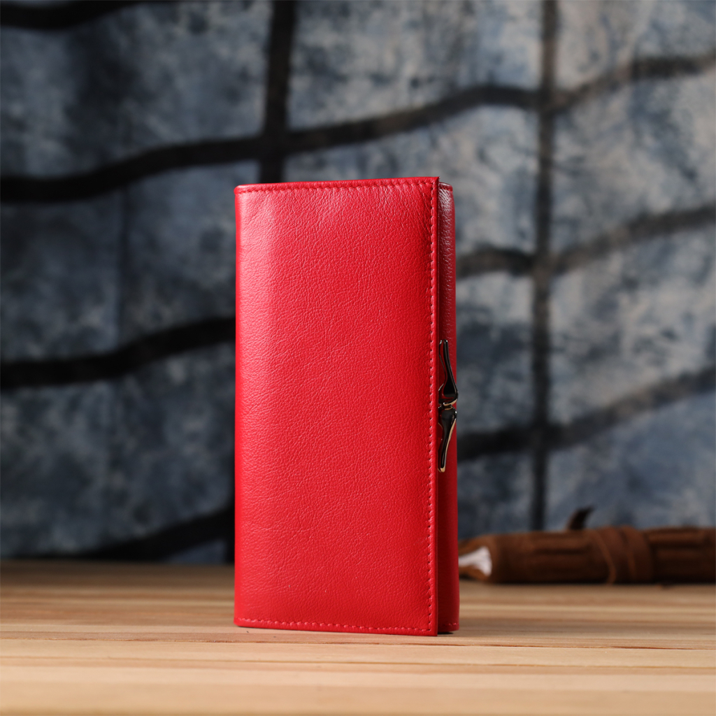 Гаманець ST Leather З натуральної шкіри Червоний (23105) - зображення 10