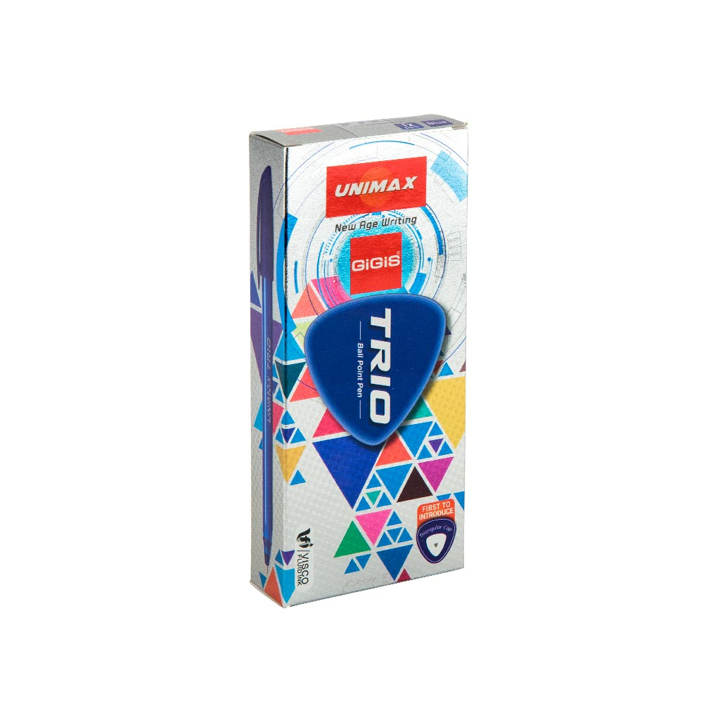 Ручка кулькова Unimax Trio, синя (UX-104-02) - зображення 3