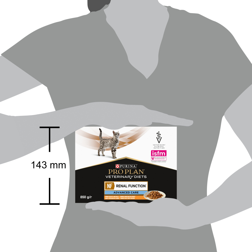 Вологий корм для кішок Purina Pro Plan Veterinary Diets NF Renal Function Advanced Care При патології нирок З куркою 10 x 85 г (7613287873644) - зображення 12