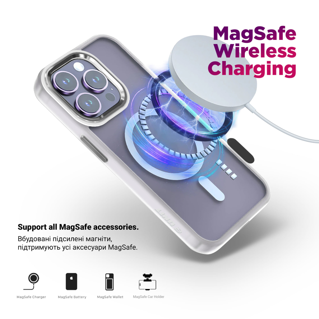 Чохол до мобільного телефона Armorstandart Unit MagSafe Apple iPhone 16e Matte Clear (ARM83877) - зображення 4