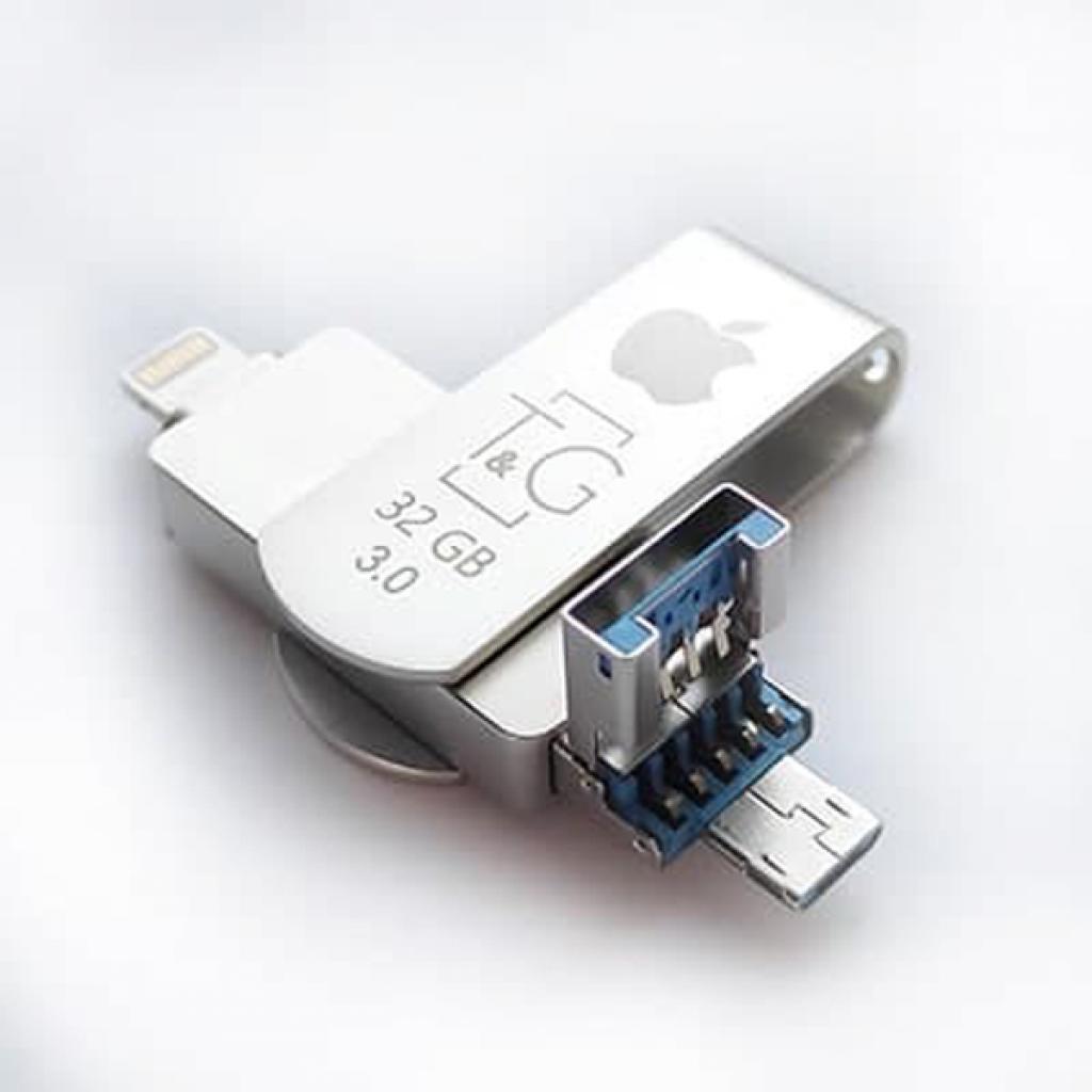 USB флеш накопичувач T&G 32GB 007 Metal Series USB 3.0/Lightning (TG007IOS-32G3) - зображення 3