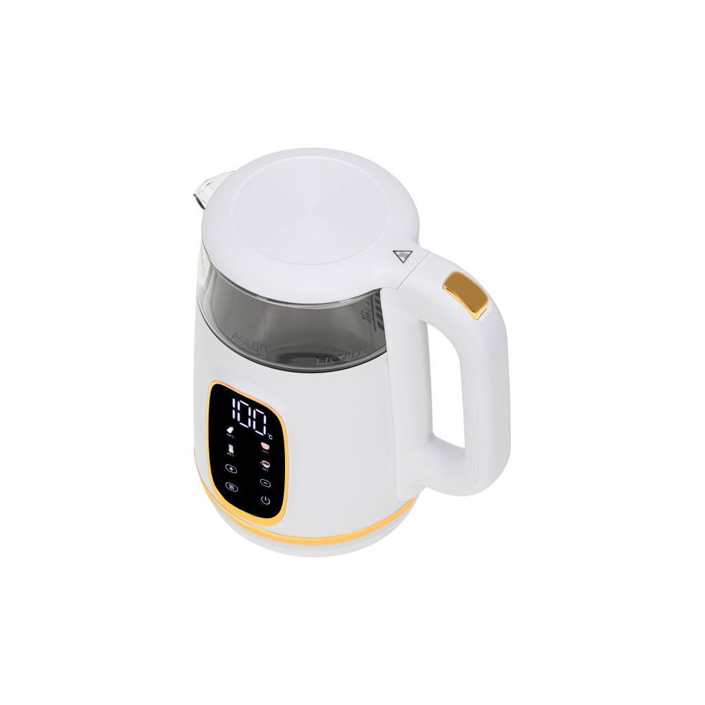 Електрочайник Adler AD 1305 white gold - зображення 2