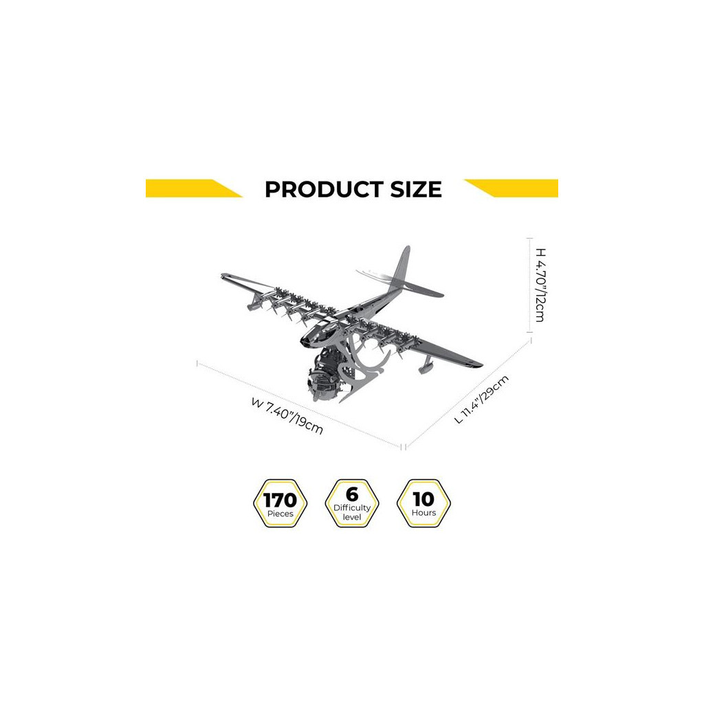 Конструктор Metal Time Коллекцiйна модель Celestial Hercules Spruce Goose H-4 Aircraft (MT100) - зображення 5