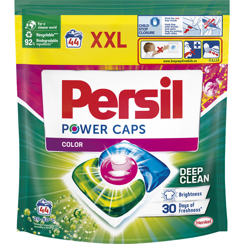 Капсули для прання Persil Power Caps Color Deep Clean 44 шт. (9000101805161) - зображення 1
