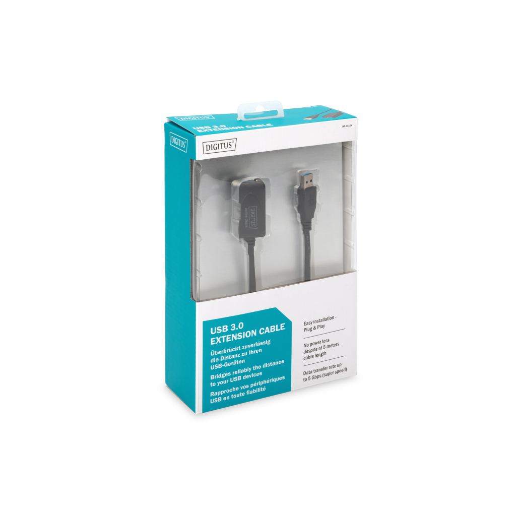 Дата кабель USB 3.0 AM/AF 5.0m Active Cable Digitus (DA-73104) - зображення 5