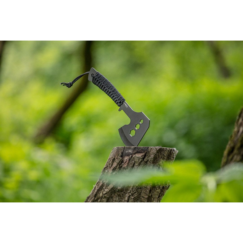 Сокира Neo Tools 26см, лезо 8см, 3Cr13, ручка з паракорду (63-118) - изображение 11
