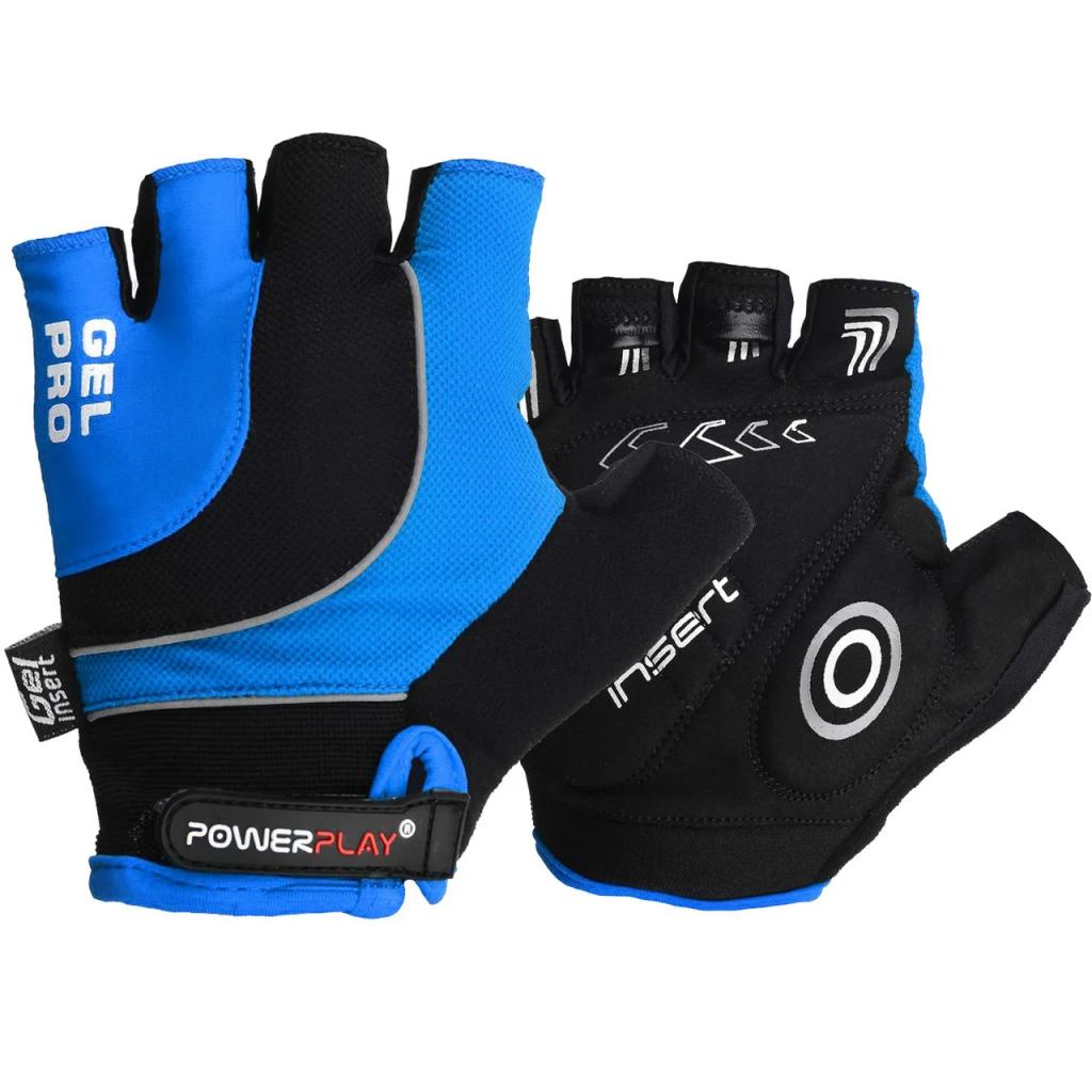 Велорукавиці PowerPlay 5015 Blue M (5015D_M_Blue) - зображення 1