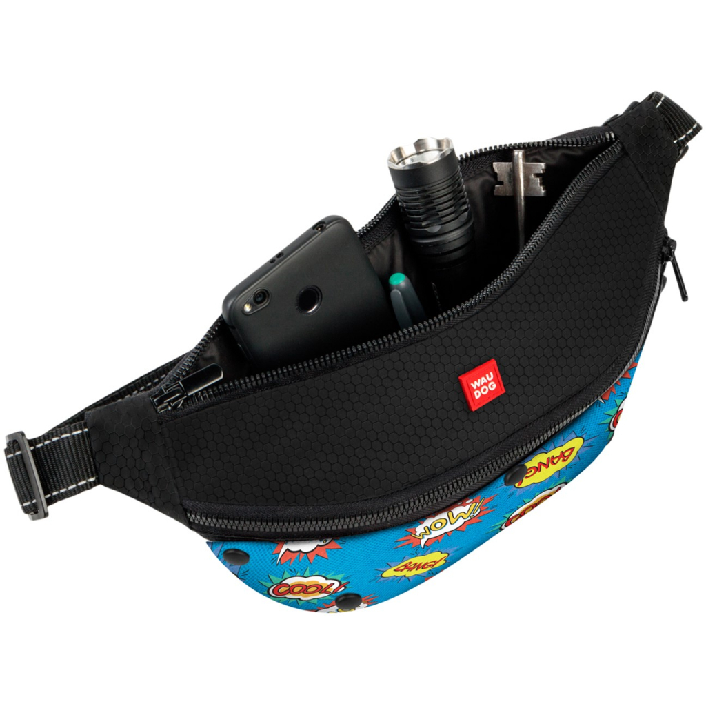 Поясна сумка-бананка для собак WAUDOG Textile "ВАУ" 33х17х10 см (5695) - зображення 2