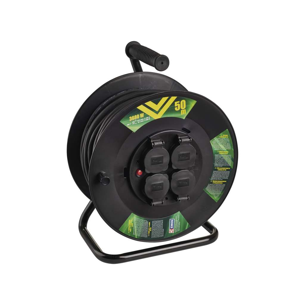 Мережевий подовжувач EMOS катушка 4 роз., 50 м (P08250) - зображення 3