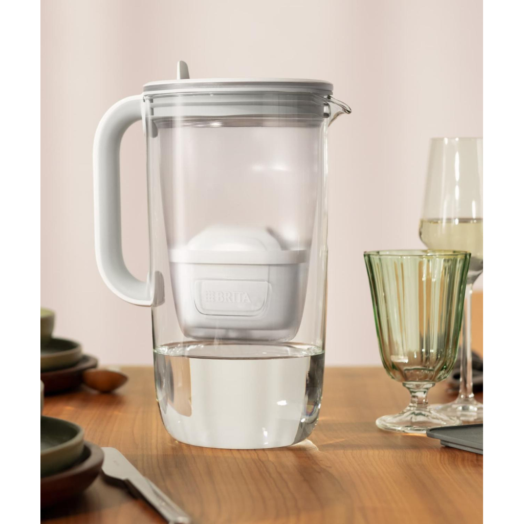Фільтр-глечик Brita Glass Jug One скляний 2.5л (1.7л води) з фільтр-картриджем, синій (1050452) - изображение 4