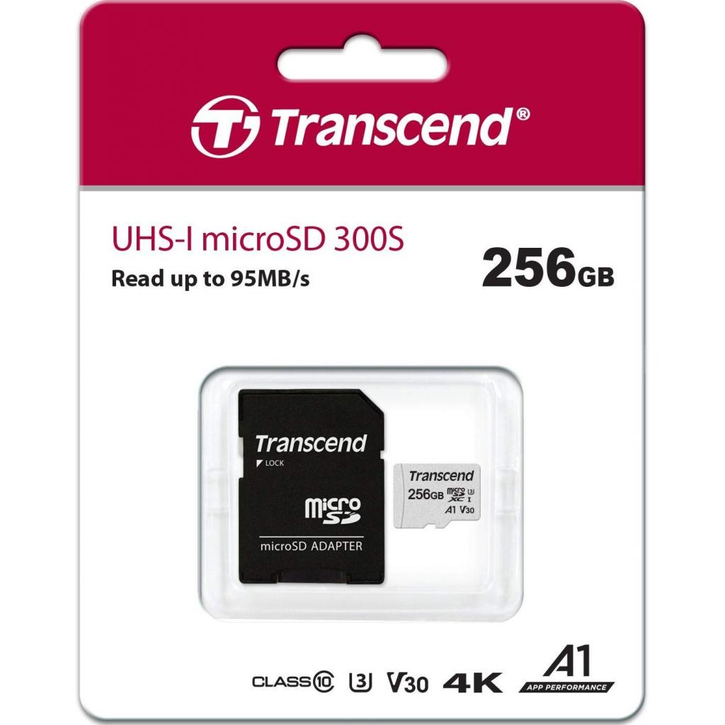 Карта пам'яті Transcend 256GB microSDXC class 10 UHS-I (TS256GUSD300S-A) - зображення 3