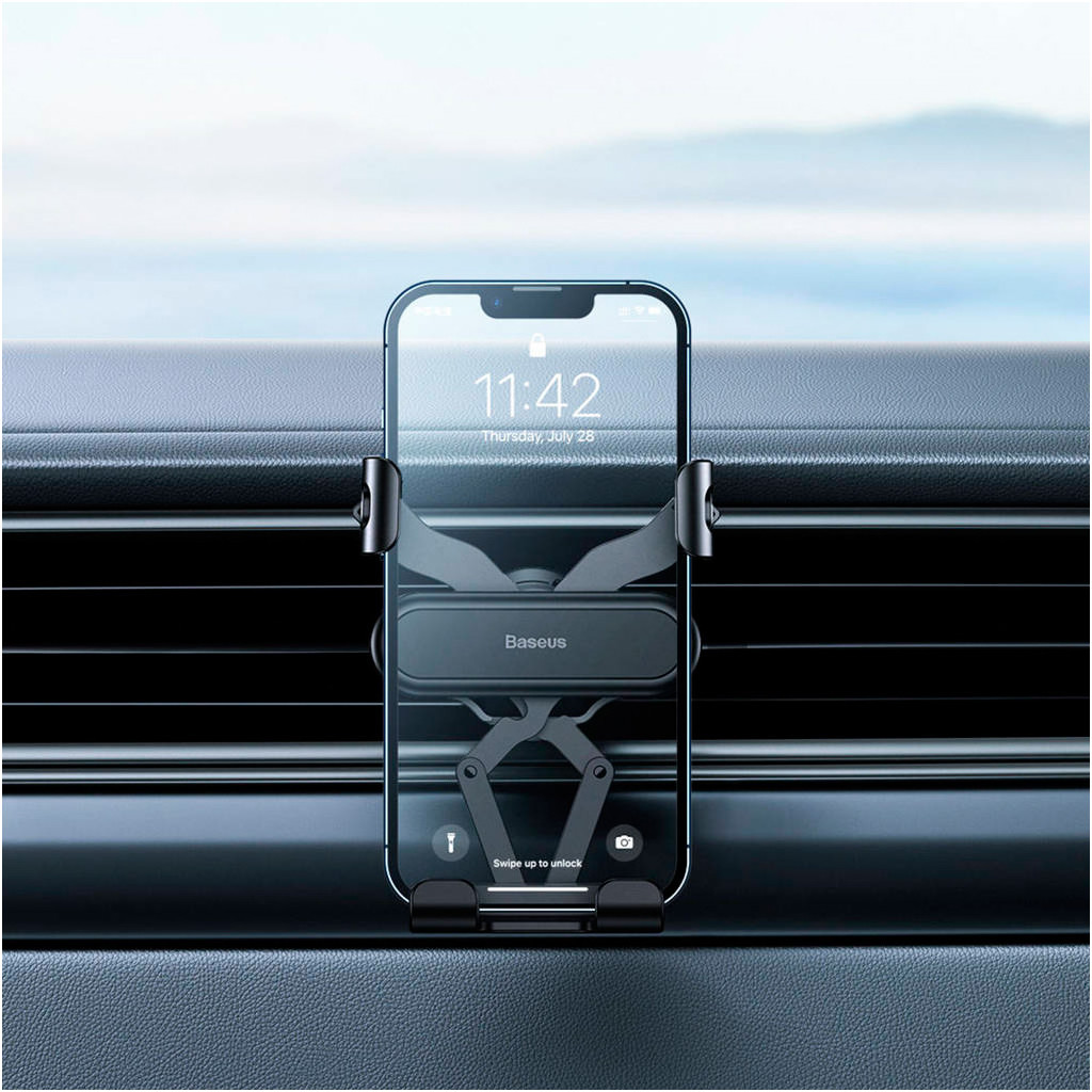 Універсальний автотримач Baseus Stable Gravitational Car Mount Lite (Air Outlet Version) (SUWX010001) - зображення 12