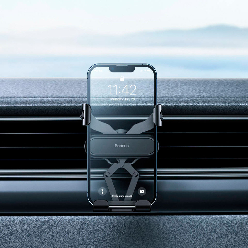 Універсальний автотримач Baseus Stable Gravitational Car Mount Lite (Air Outlet Version) (SUWX010001) - зображення 12