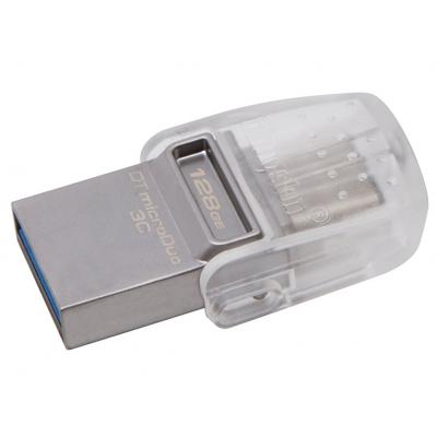 USB флеш накопичувач Kingston 128GB DataTraveler microDuo 3C USB 3.0/Type C (DTDUO3C/128GB) - зображення 2