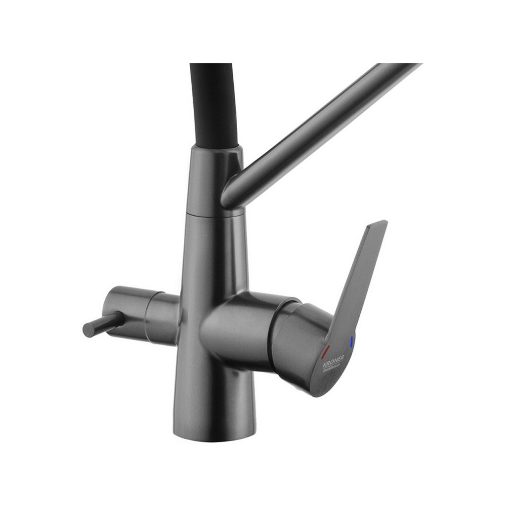 Змішувач Kroner Klassisch-PVD03817BLK - зображення 5