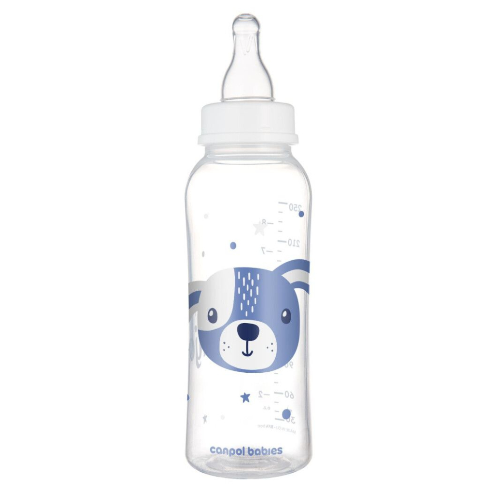 Пляшечка для годування Canpol babies Cute Animals стандартна 250 мл синя блакитн (11/841_blu) - зображення 2