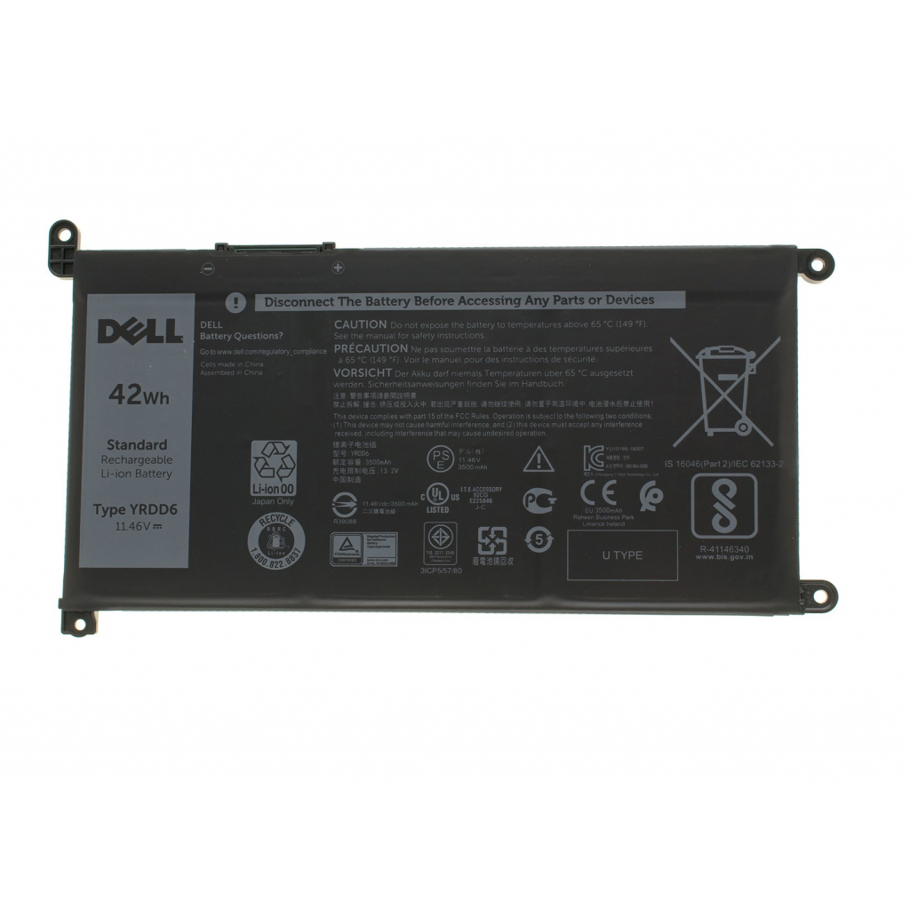 Акумулятор до ноутбука Dell Inspiron 15-5585 YRDD6, 42Wh (3500mAh), 3cell, 11.46V (A47678) - зображення 1