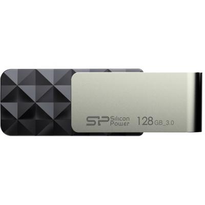 USB флеш накопичувач Silicon Power 128GB Blaze B30 Black USB 3.0 (SP128GBUF3B30V1K) - зображення 1