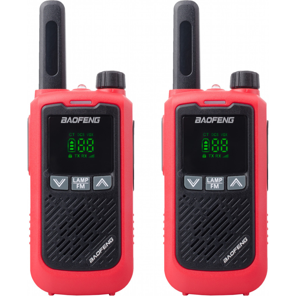 Портативна рація Baofeng BF-T17 Red Twin Pack - зображення 1