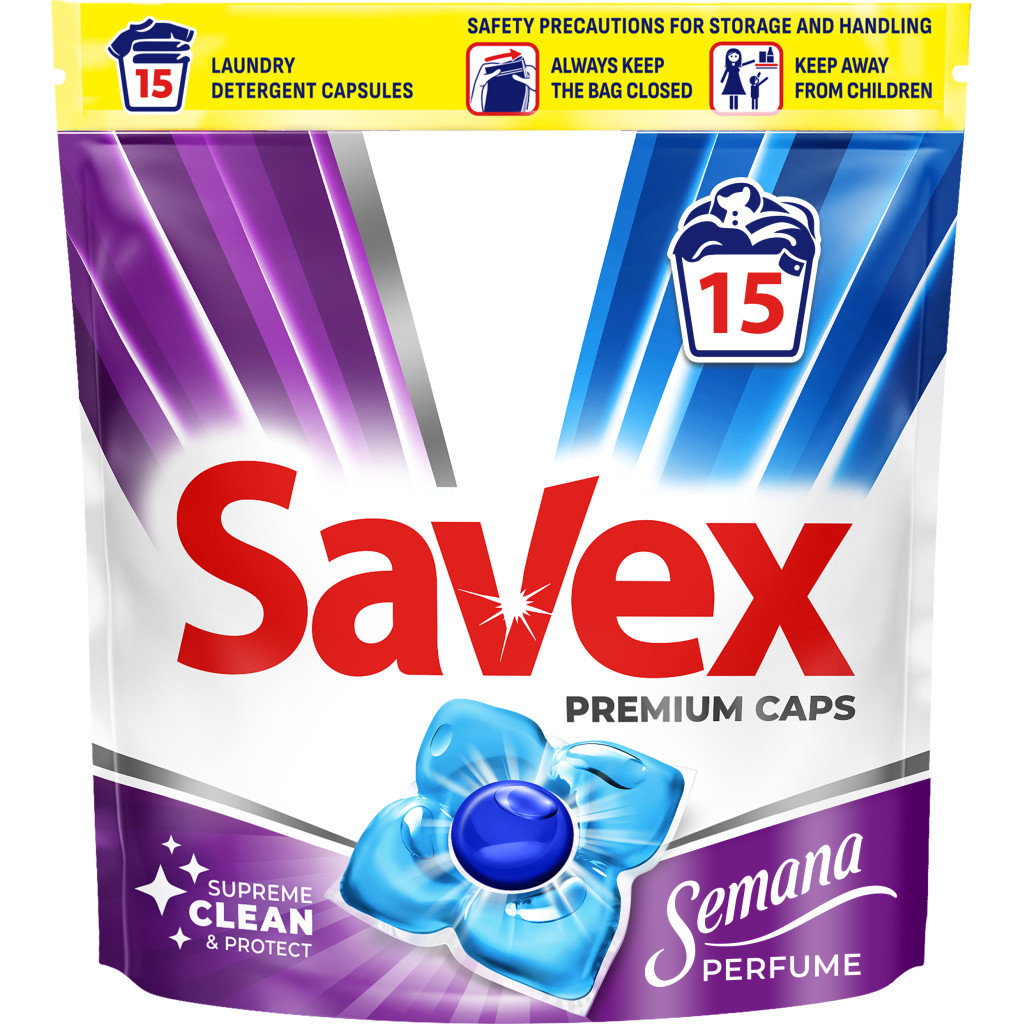 Капсули для прання Savex Super Caps Semana Perfume 15 шт. (3800024046865) - зображення 1