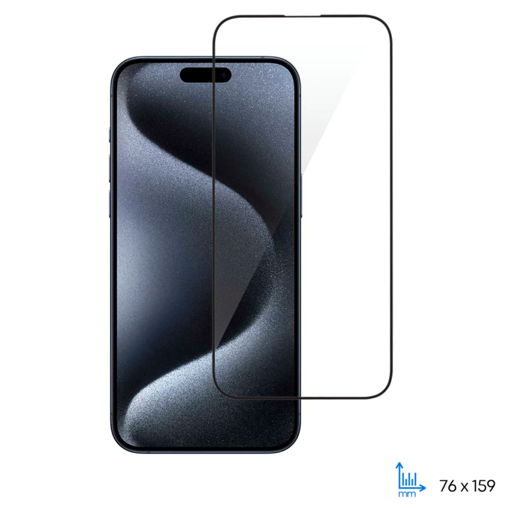 Скло захисне 2E iPhone 15 Pro Max 2.5D FCFG black (2E-IP-15PM-6.7-SMFCFG-BB) - зображення 1