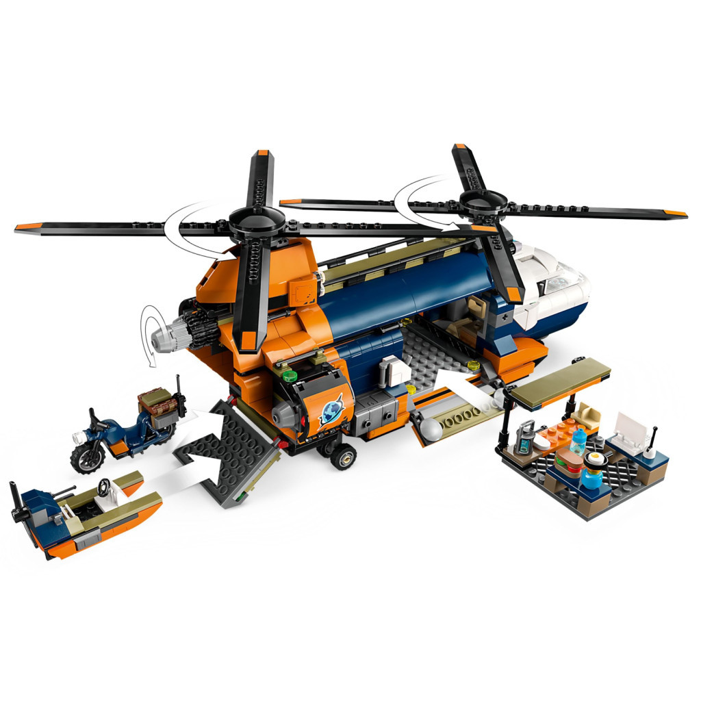 Конструктор LEGO City Вертоліт у базовому таборі для дослідження джунглів (60437) - зображення 4