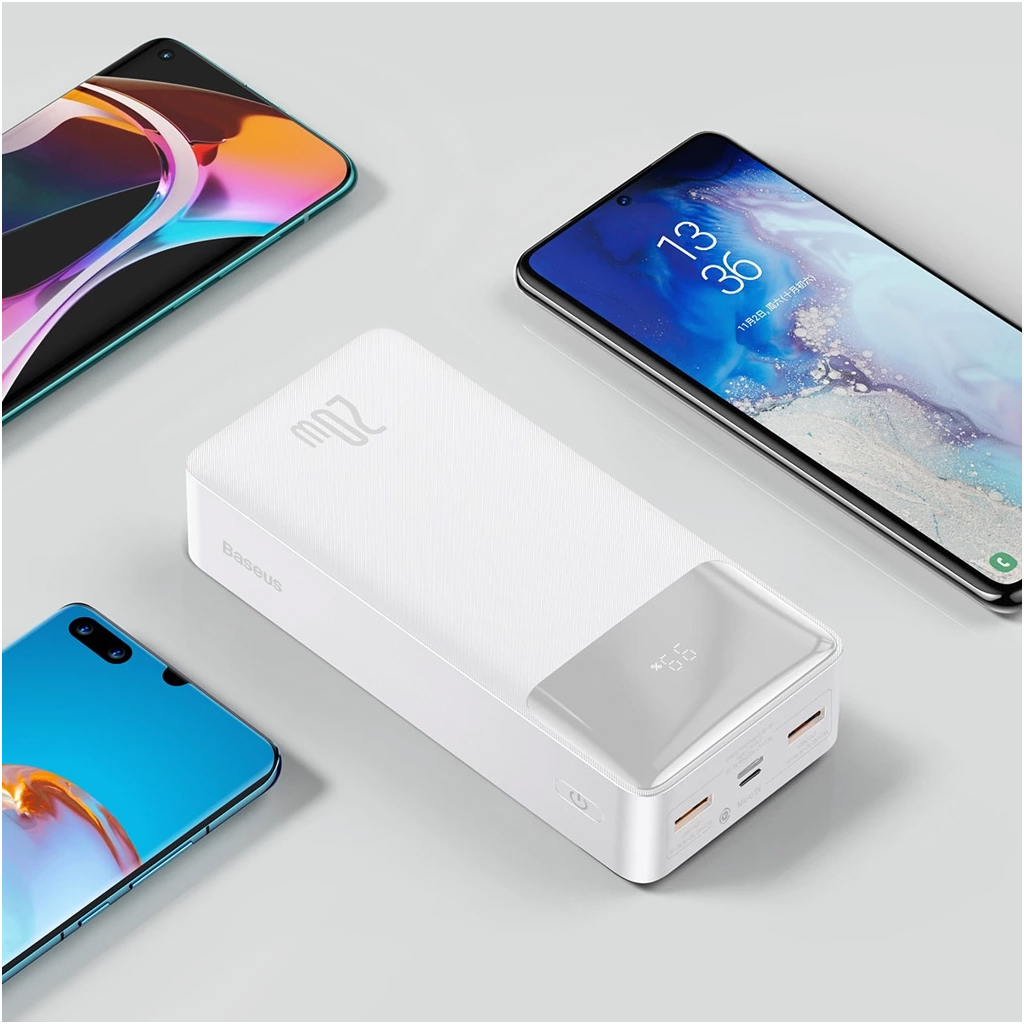Батарея універсальна Baseus Bipow Overseas 30000mAh 20W, White (PPBD050402) - зображення 9