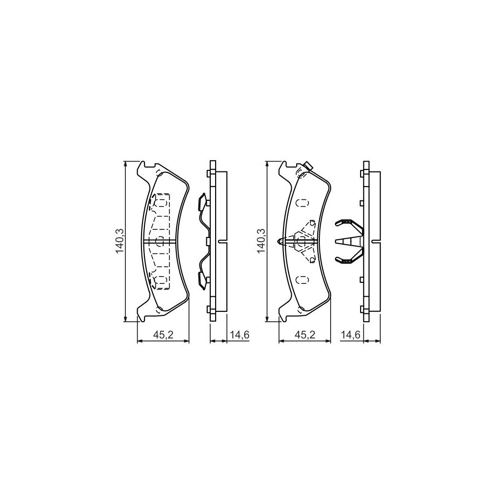 Гальмівні колодки Bosch 0 986 424 655 - зображення 1