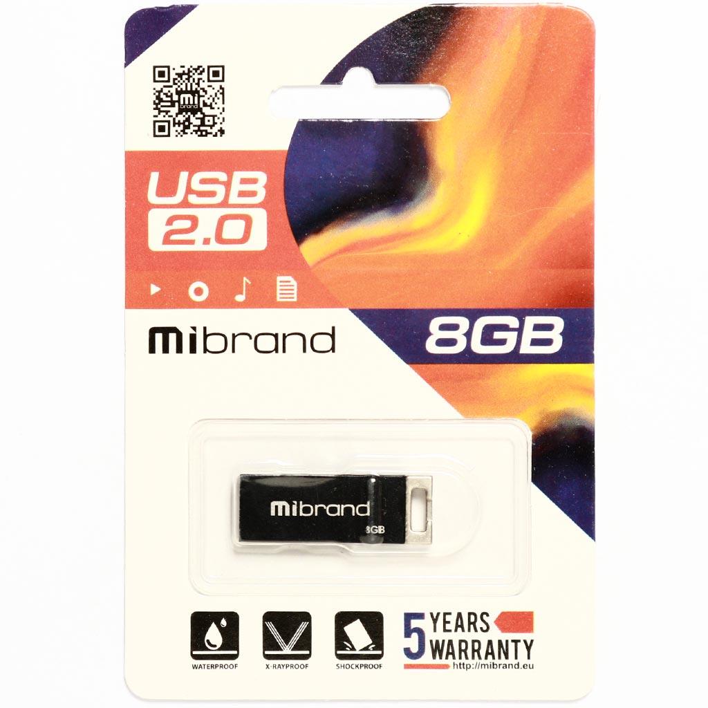USB флеш накопичувач Mibrand 8GB Сhameleon Black USB 2.0 (MI2.0/CH8U6B) - зображення 2