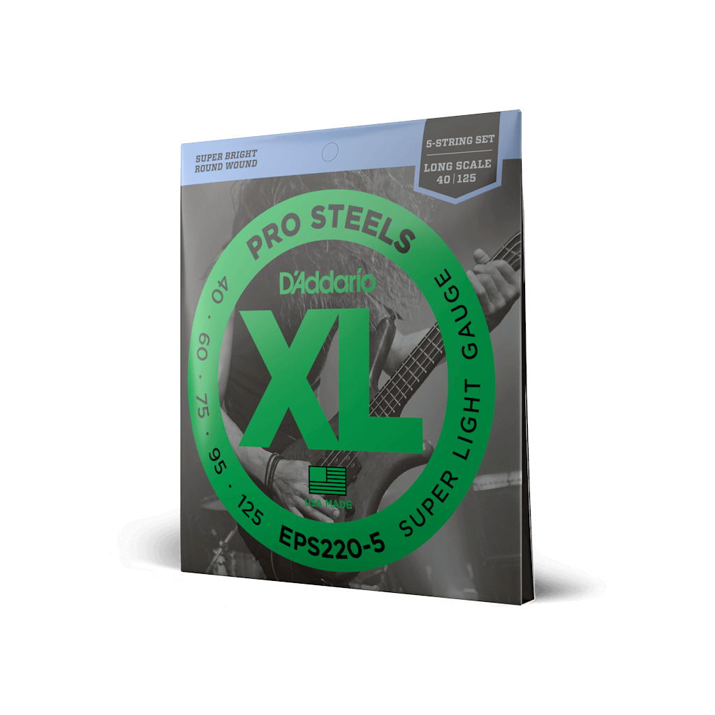 Струни для гітари D'Addario XL ProSteels Bass Super Light 5-String (40-125) (EPS220-5) - зображення 2