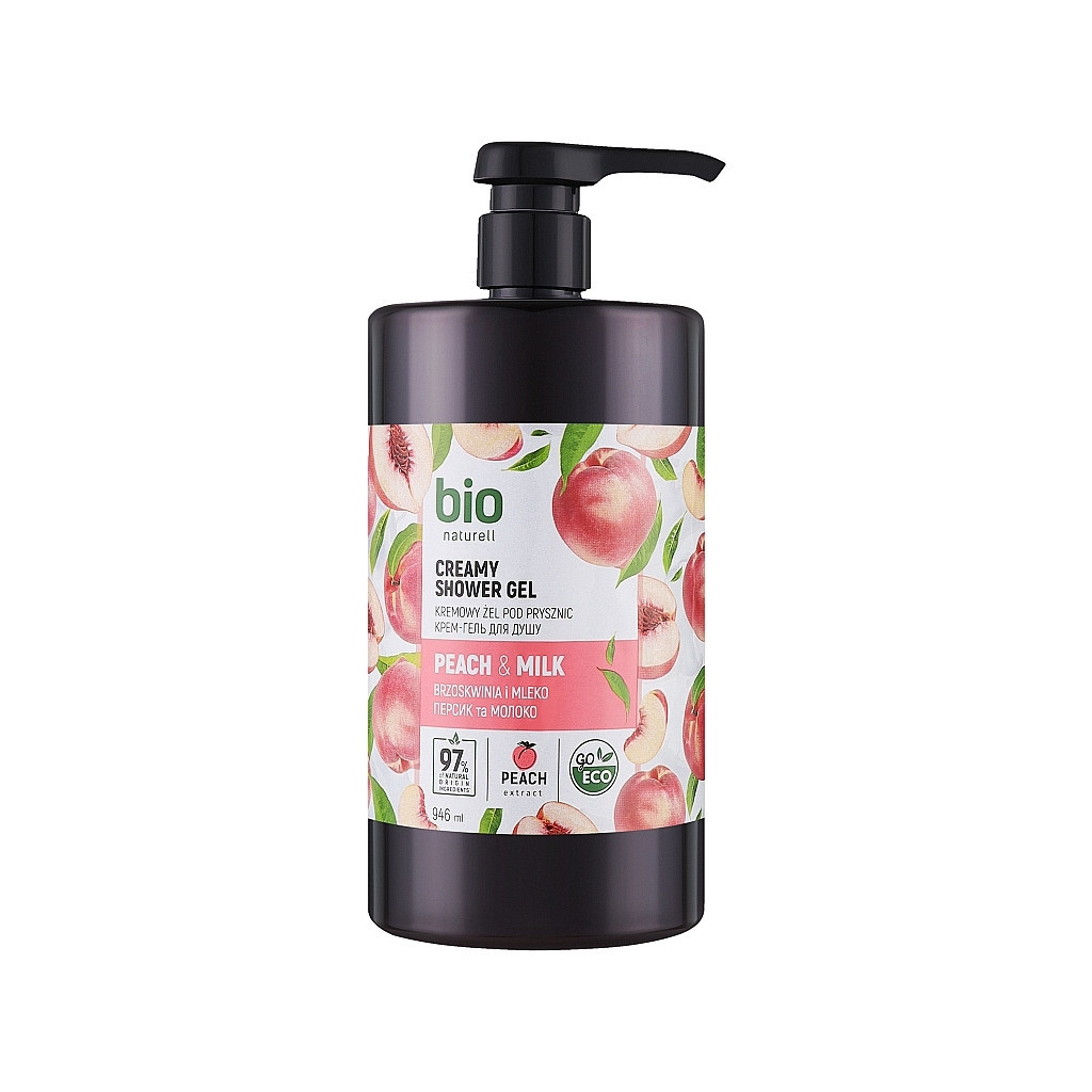 Гель для душу Bio Naturell Персик та молоко 946 мл (4820168434471) - зображення 1