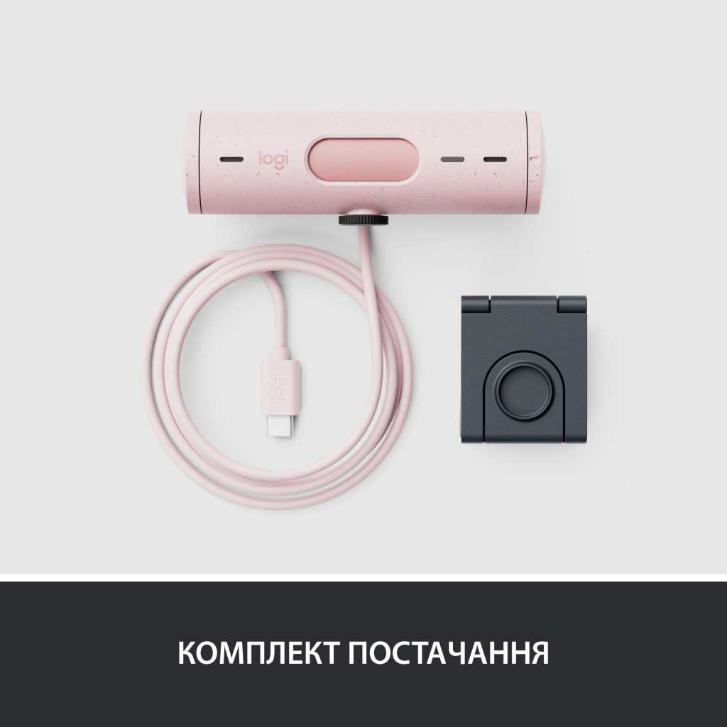 Веб-камера Logitech Brio 500 Rose (960-001421) - зображення 10
