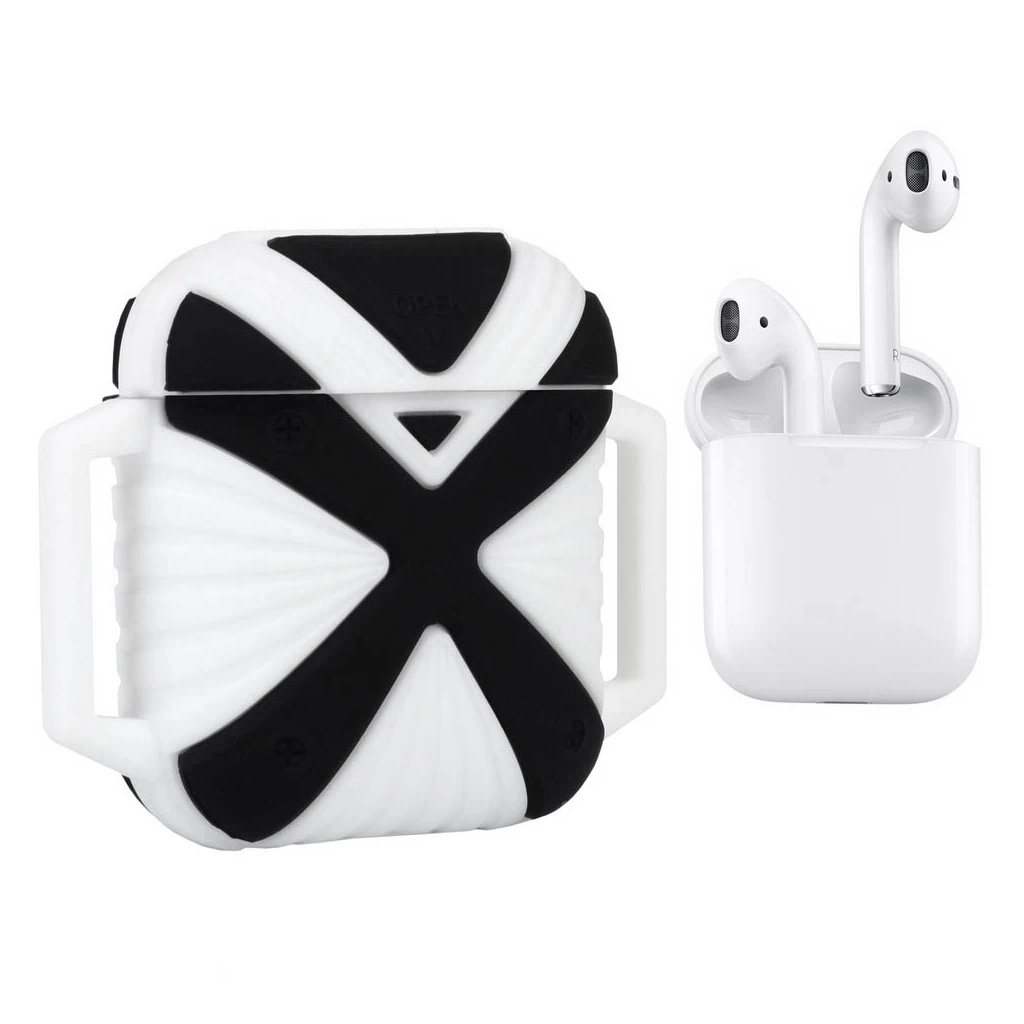 Чохол для навушників X-HuWei i-Smile для Apple AirPods IPH1443 Black+White (702333) - зображення 3