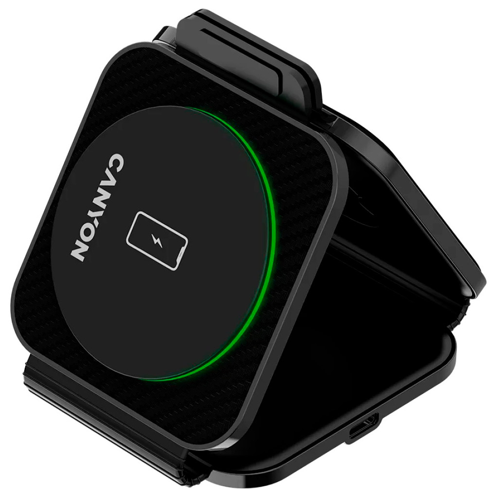 Зарядний пристрій Canyon WS-305 Foldable 3in1 Wireless charger (CNS-WCS305B) - зображення 4