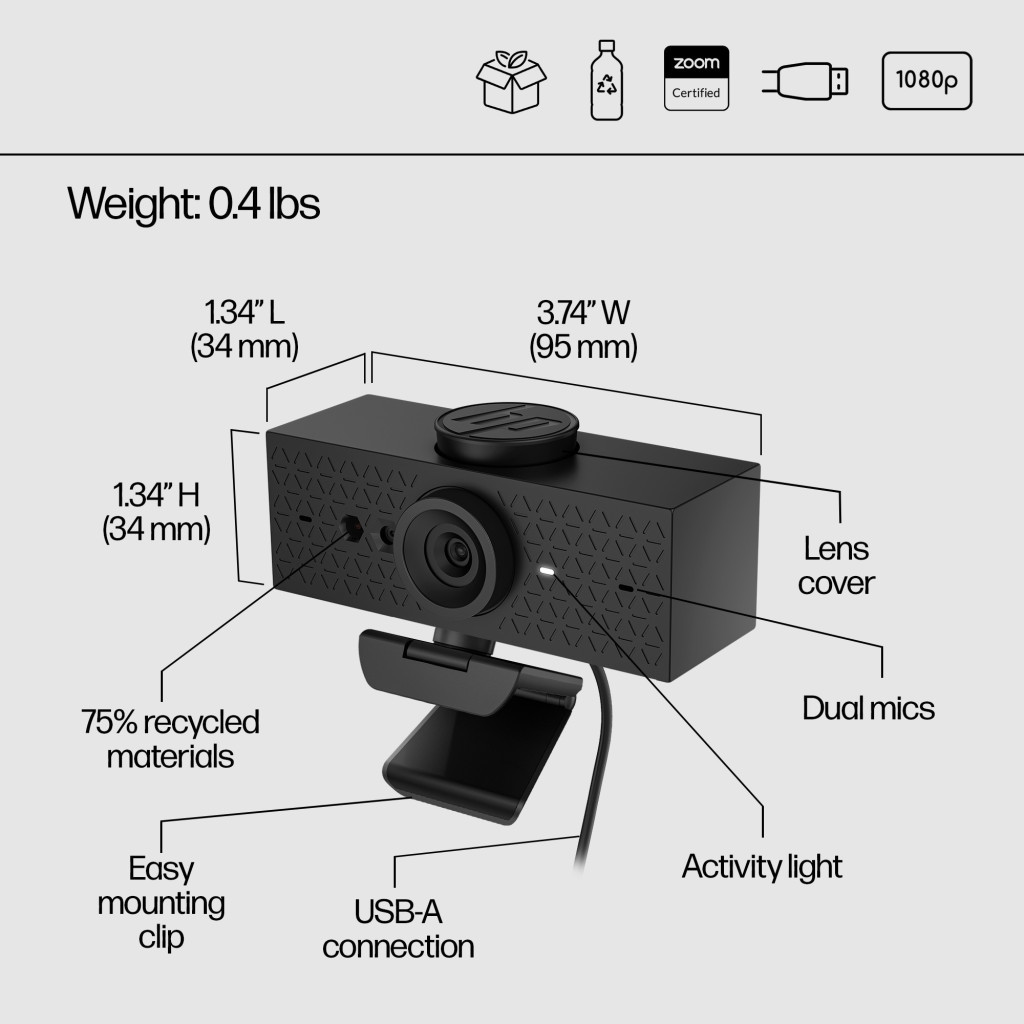 Веб-камера HP 620 FHD (6Y7L2AA) - зображення 9
