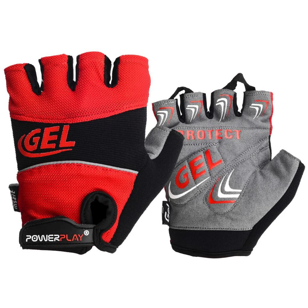 Велорукавиці PowerPlay 1058 Red XL (1058_XL_Red) - зображення 1
