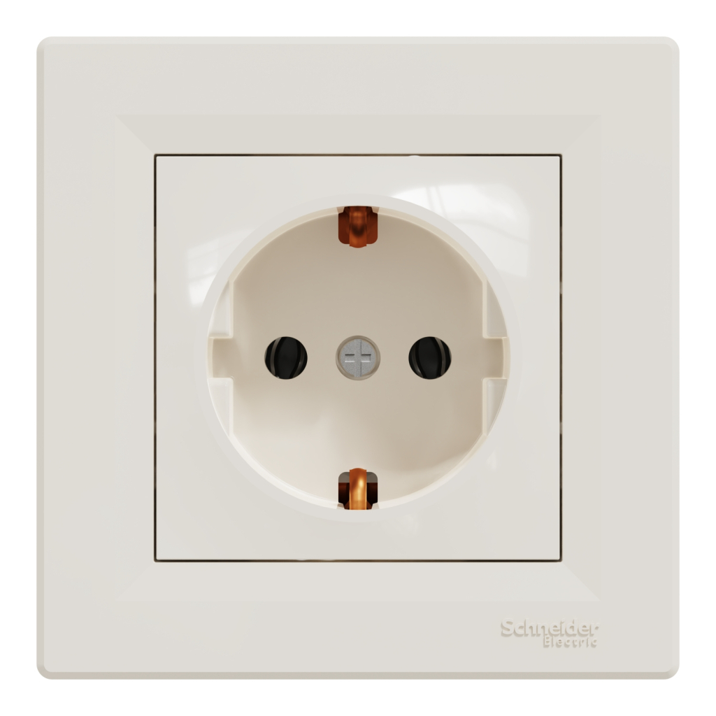 Розетка Schneider Electric ASFORA крем (EPH2900123) - изображение 1
