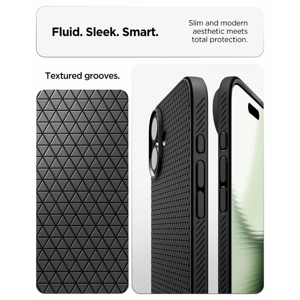 Чохол до мобільного телефона Spigen Liquid Air iPhone 17 Matte Black (ACS10369) - зображення 5