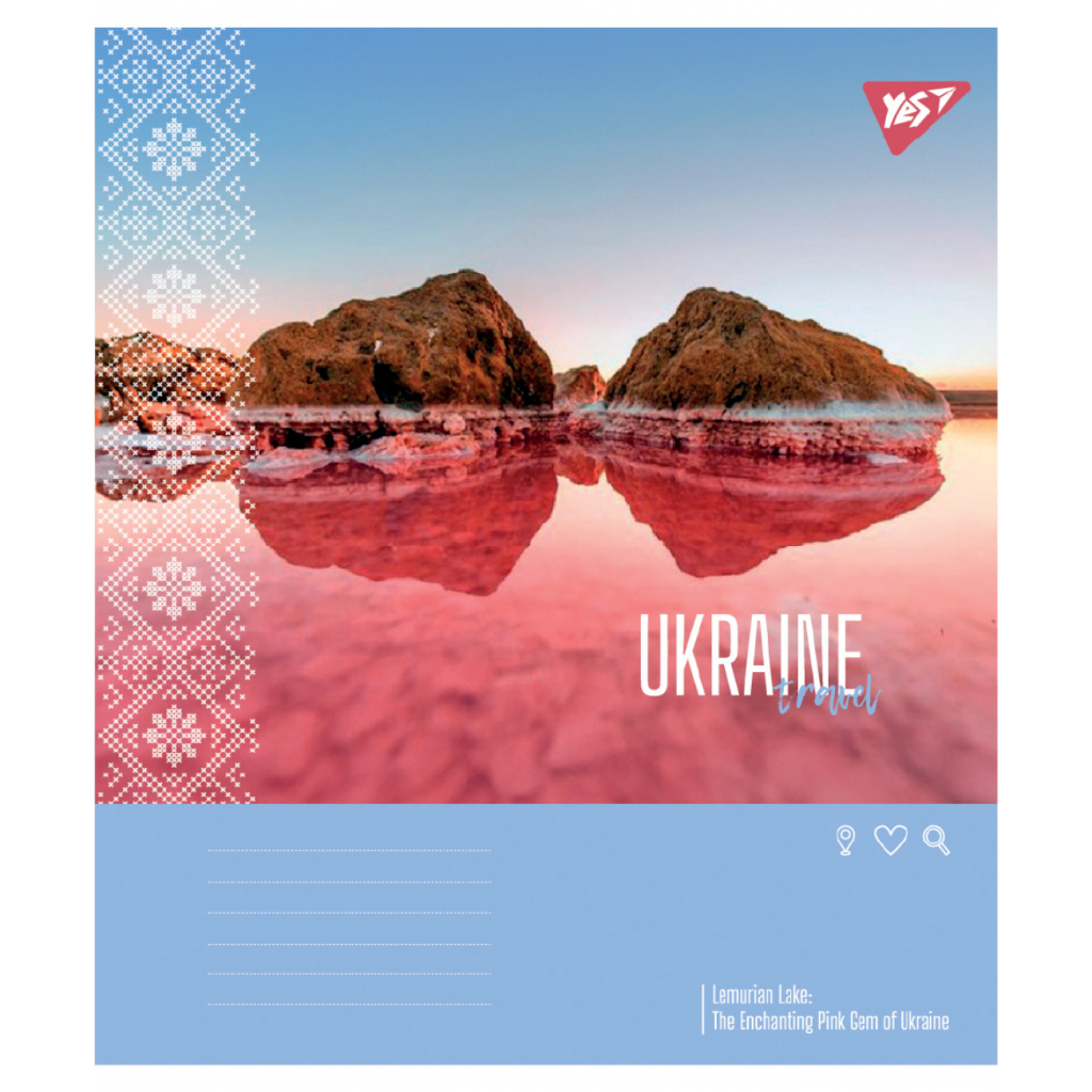 Зошит Yes Ukraine travel А5 24 аркушів лінія (767995) - зображення 4