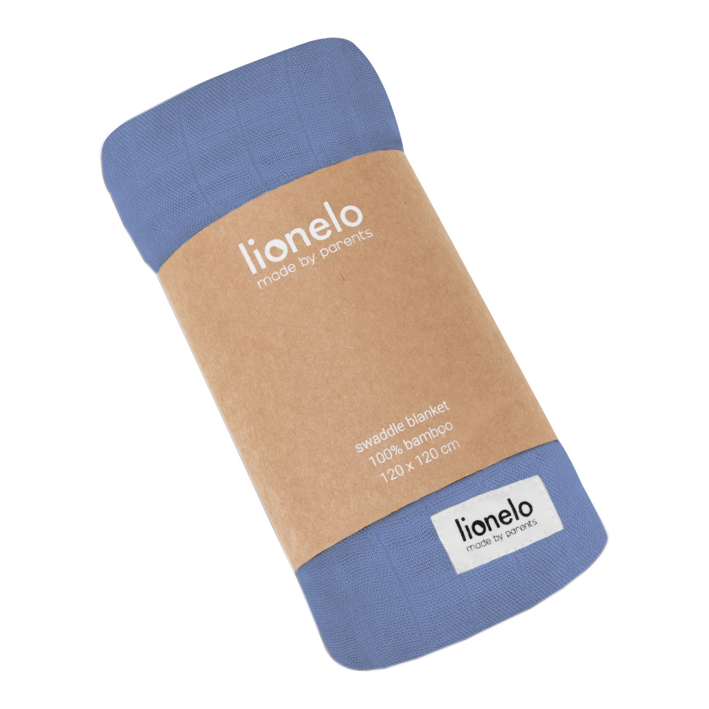Пелюшки для малюків Lionelo Bamboo Swaddle Blue Denim (LO-BAMBOO SWADDLE BLUE DENIM) - зображення 1