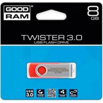 USB флеш накопичувач Goodram 8GB Twister Red USB 3.0 (PD8GH3GRTSRR9) - зображення 2