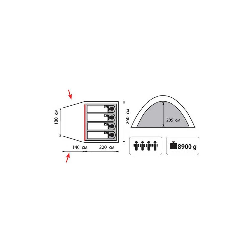 Намет Tramp Bell 4 v2 (TRT-081) - зображення 2