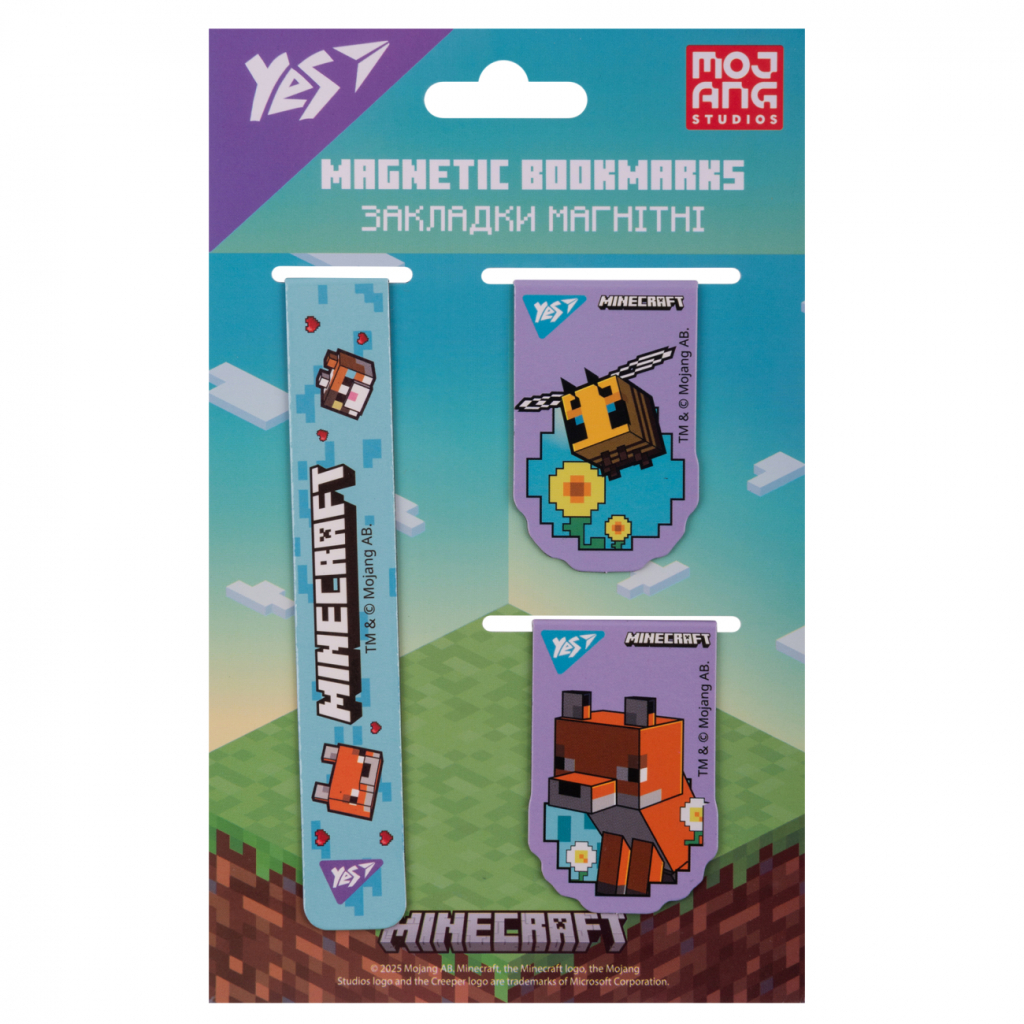Закладки для книг Yes магнітні Minecraft Spring 3 шт (708344) - зображення 2