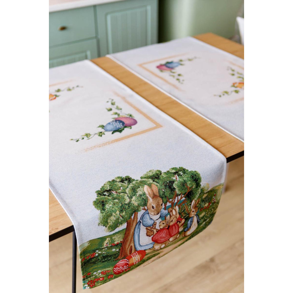 Доріжка на стіл Прованс гобеленова Велекодня Галявина 35х100 см (034165) - зображення 8