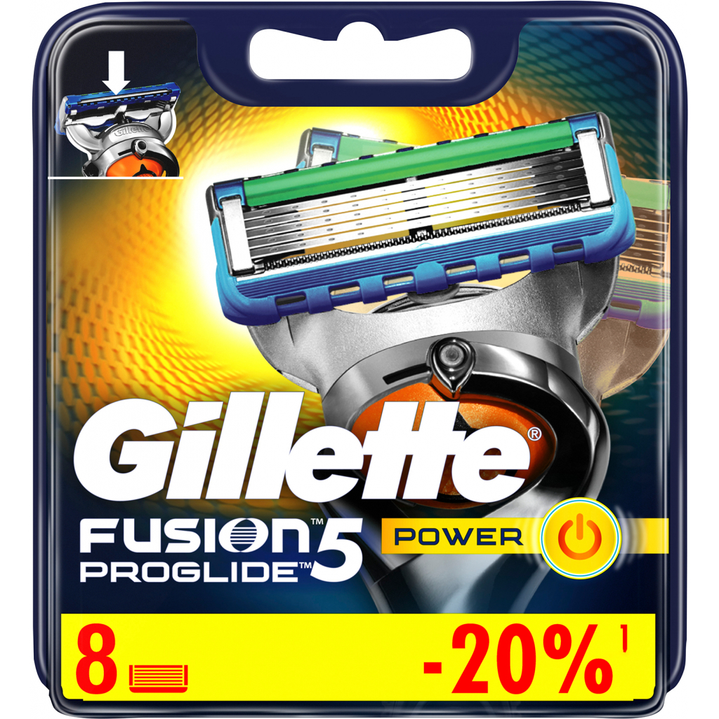 Змінні касети Gillette Fusion ProGlide Power 8 шт (7702018085606) - зображення 2