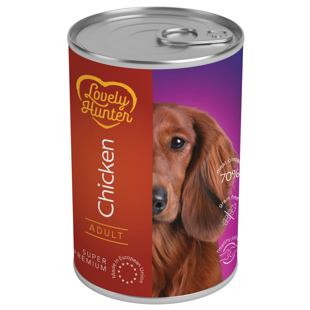 Консерви для собак Lovely Hunter Adult Chicken 800 г (LHU45623) - зображення 1